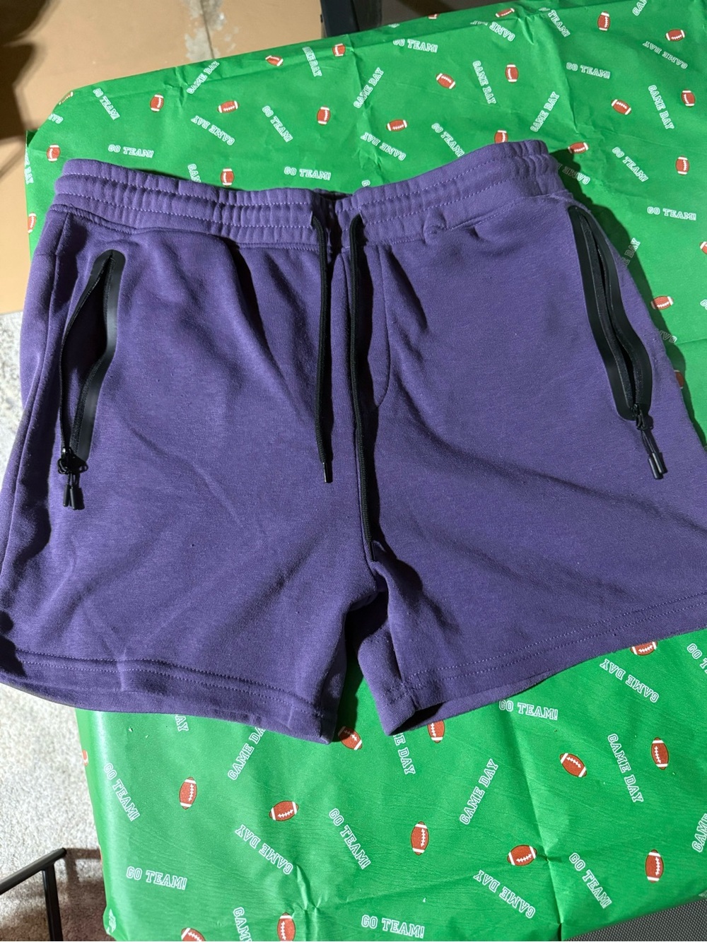 Men's Purple Casual Drawstring Shorts